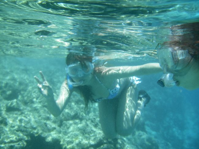 水中でも元気な娘