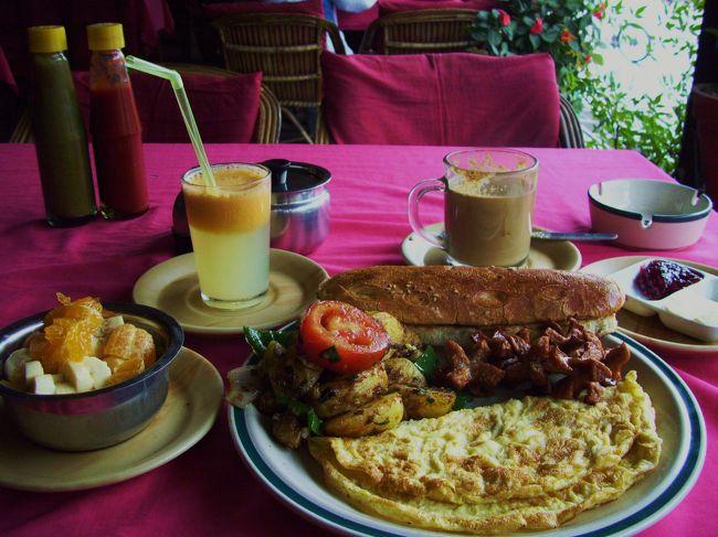 <br />ポカラはいろんなお店があって<br />食べるのに最高です。<br /><br />インドはカレーばかりだしね。