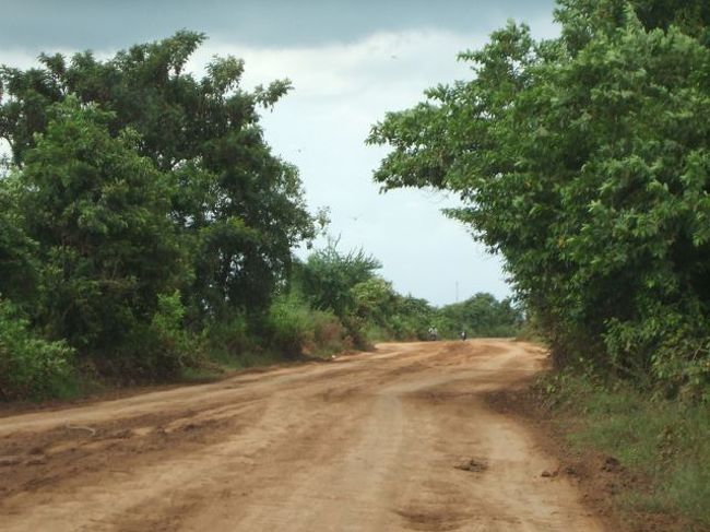 これはかなり悪くなっている箇所。かなりぼこぼこ。それで平均して時速７０−８０kmで走れる。