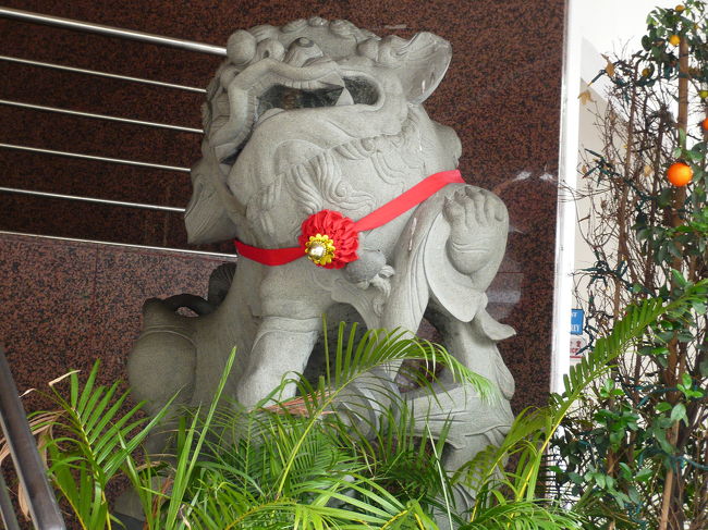 お店の入口によくいるこの子は・・・<br />狛犬的な子でしょうか？