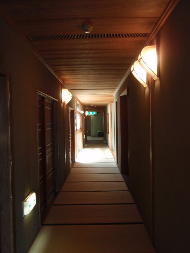 もともとは旅館だったそう。<br /><br />ながーい廊下。