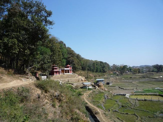 こんな道をノンビリ歩いて、