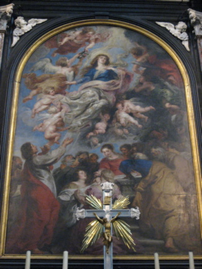 聖母マリアが天に召される様が描かれている「マリア被昇天」<br />ネロが母の面影を重ねたと言われる。