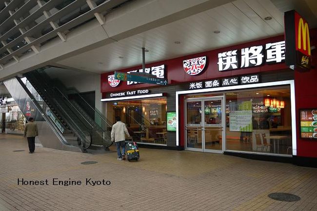 上海磁浮列車の龍陽路駅は、地下鉄駅の隣に高架駅としてあります。