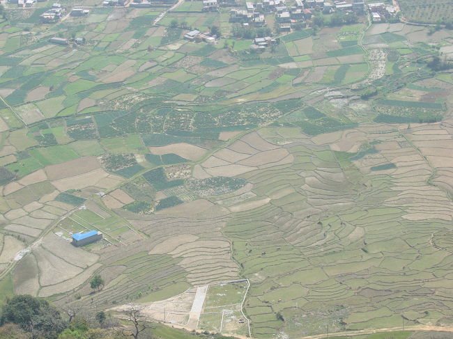 ポカラの北部にはまだたくさん畑地が残っている。