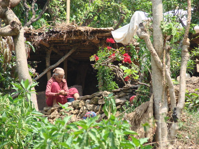 ギャザルティの最初の民家。