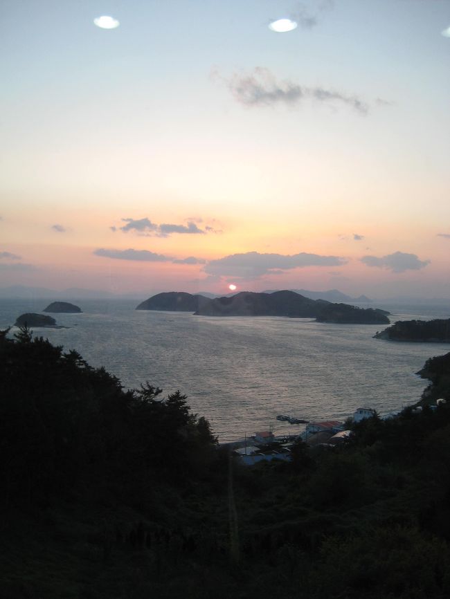 達牙公園の喫茶店からの夕焼け