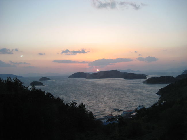 達牙公園の喫茶店からの夕焼け