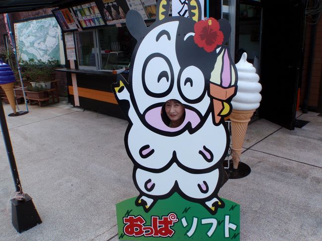 おっぱソフト食べました。<br />濃厚で美味しいから大好き！<br />沖縄に来たら毎回食べてます。<br /><br /><br />意外に楽しめたネオパークでした。<br />でも、ゆっくりしすぎて古宇利島までドライブする時間が無くなってしまった＾＾；<br />さすがに２日連続でエステの予約に遅れるわけにもいかないし・・・<br />今回も古宇利島には行けないり〜ちゃんでした。残念