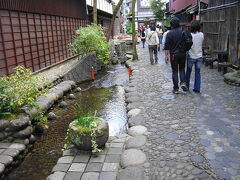 富山からの帰り道。郡上八幡に寄り道。やなか水のこみち。玉石が素敵です。
