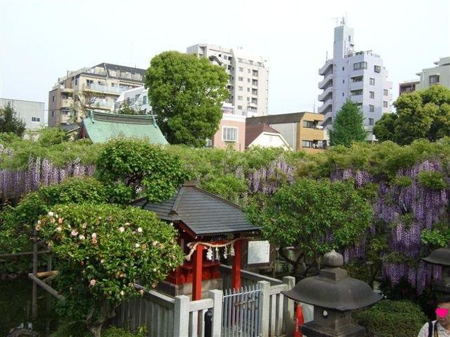 弁天社<br /><br />太鼓橋（女橋）の上から撮影