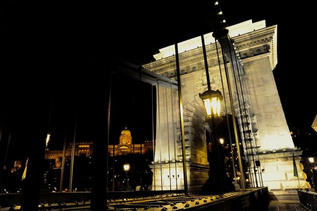 橋の上は振動で揺れています。<br />この柱を超えると揺れがなくなります。