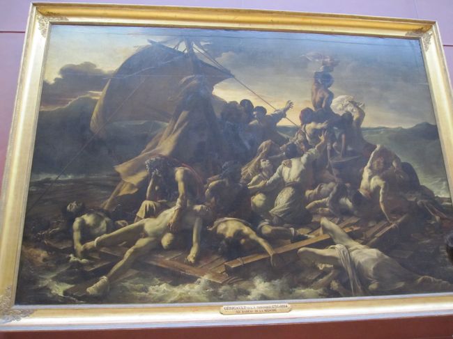 テオドール・ジェリコーの「メデューズ号の筏」。<br />491cm×716cm。　本当に大きい。