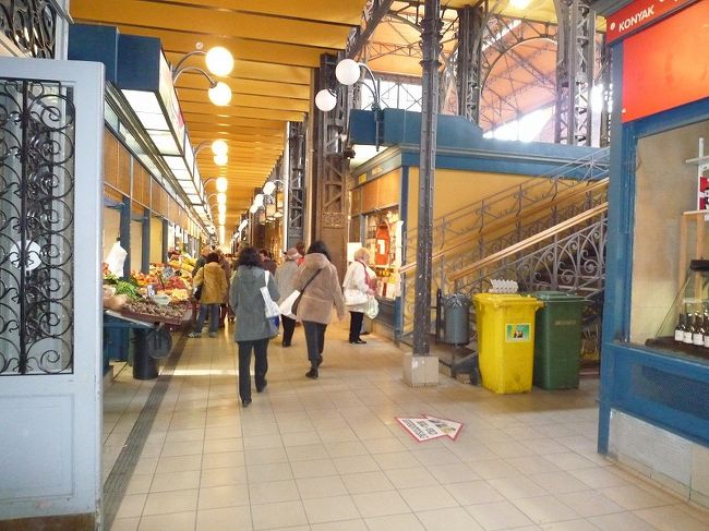 ブダペストの街並み。中央市場。