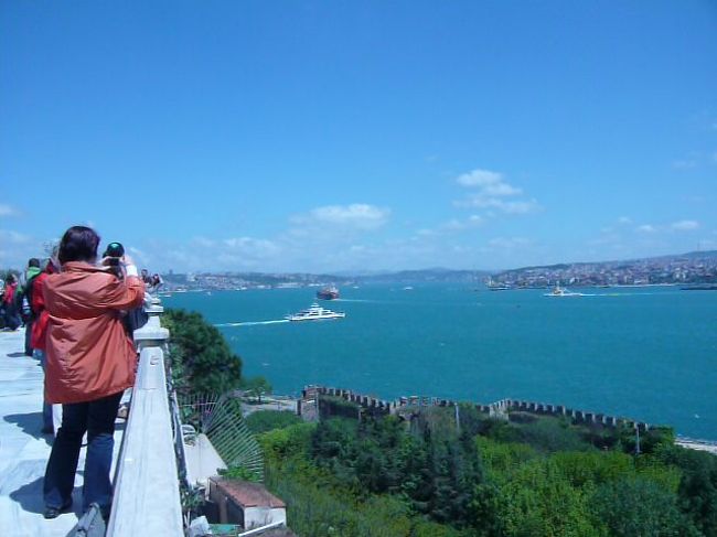 このレストランを出た所が　絶景のポイント！