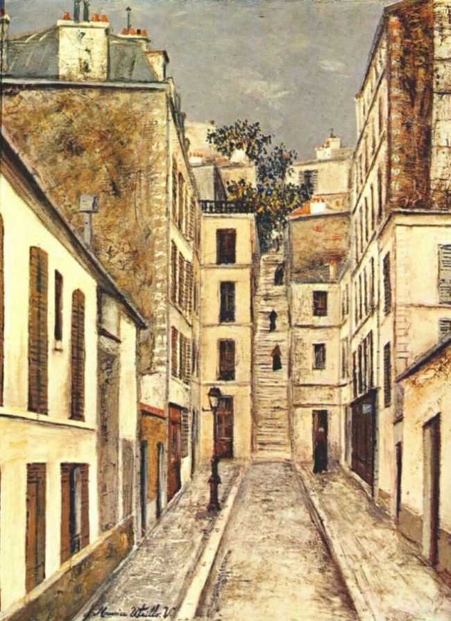 ユトリロの代表作の一つ、「コタン小路」です。