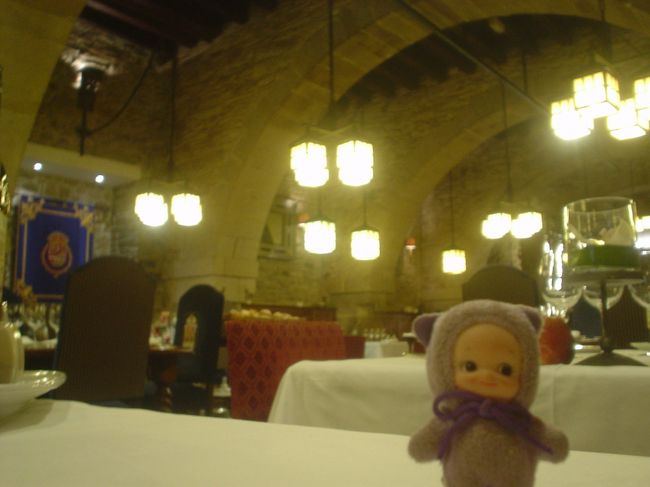 スペインは時間の流れがゆっくりです。<br />お昼御飯は13：30すぎからはじまります。<br /><br />お昼はオブラロイド広場に面したパラドールホテルのレストランです。