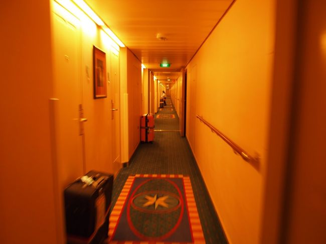 部屋までのローカ。ホテルみたい