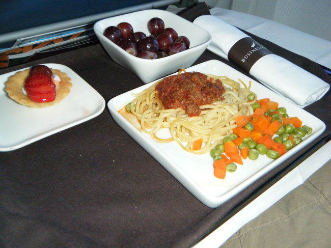 子供は、パスタ。<br />行きよりも、質素でした。