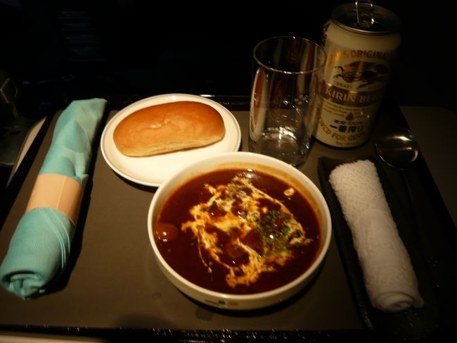 途中で　ビーフシチューを。