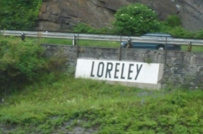 雨がひどくなってきました。　岸辺には　最大の見せ場（？）が。<br />だんだんと甲板上の人々が船内に避難、傘を持ってない人が多いのねー