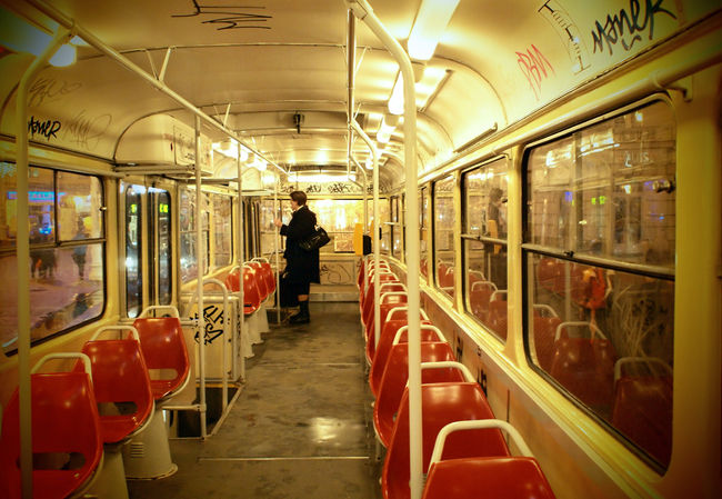 ホテルまですぐですが記念にトラムに乗車。