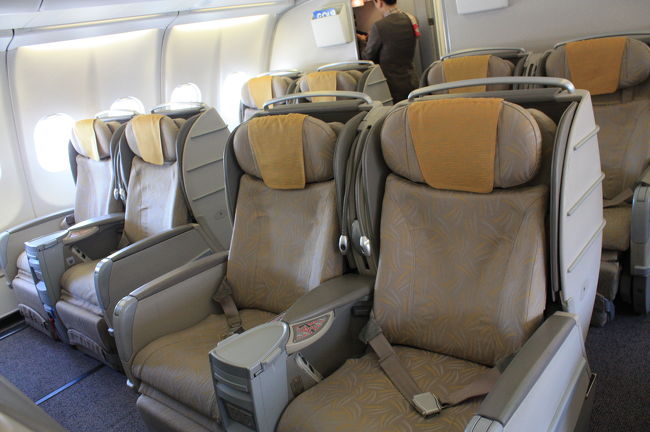 ソウル行きなのでファーストはなし<br />ビジネスの座席も28席ほど