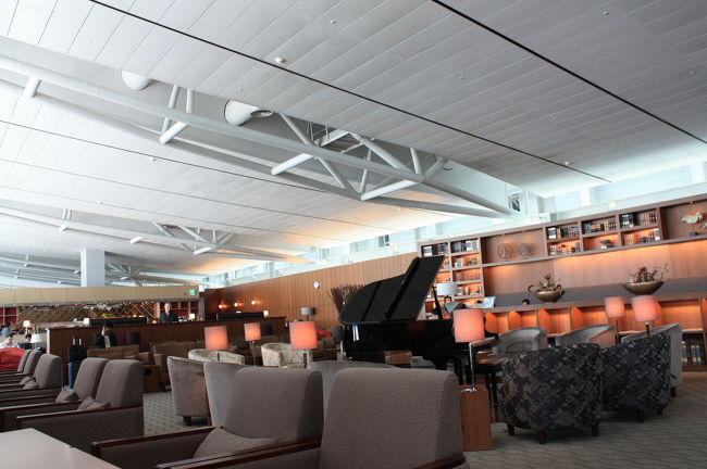 食事はカップ麺やサラダ、サンドイッチ、等軽食がありました<br />アルコールも揃ってました