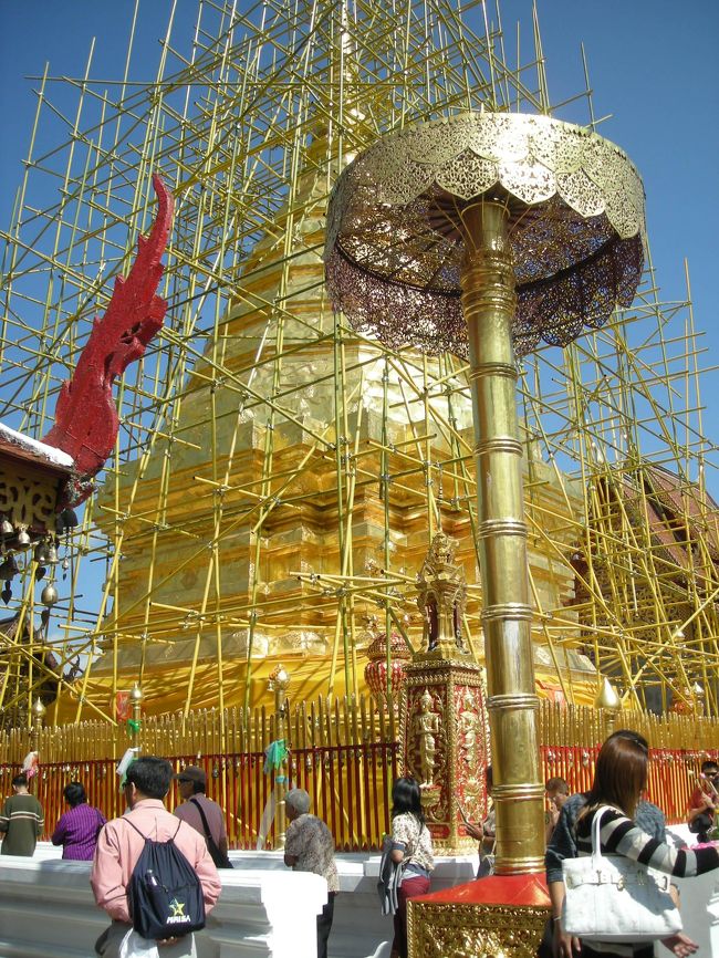 ばーん！きました！ドイステーーープ！<br /><br />すべて金！！！<br /><br />でも修復中。<br />修復中の足場も金なのがナイス。