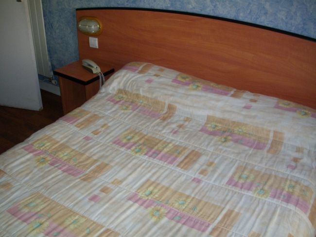 ロワシーバスに乗って、地下鉄に乗って、少々迷って、ホテル『ハイビスカス』に到着。<br />6泊した部屋です。<br />好立地で、安かったのでこんなもんでしょう。