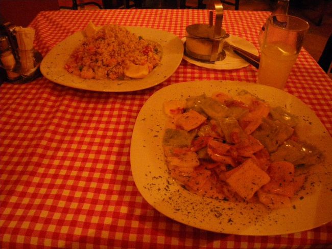 ニョッキとサラダを注文。<br />「ボリュームあるけど大丈夫？」と店員に聞かれたが「OK！」と答える。<br /><br />出てきた料理はまたまた予想以上のボリュームで、昼の教訓が全く生かされず。<br /><br /><br />食後、満腹で宿まで歩いて帰る。<br /><br />宿のスタッフにトラムの料金の件を聞いてみると、ザグレブに住む人はタダ乗りしている人が多い(そもそも学生は無料)らしく、運転手も受け取らない人が多いとのこと。<br /><br />平均収入に対して物価が高すぎるのが原因らしいが。<br /><br />今はどうなんだろうか？<br /><br /><br />続きは↓<br />http://4travel.jp/traveler/isms/album/10472127/