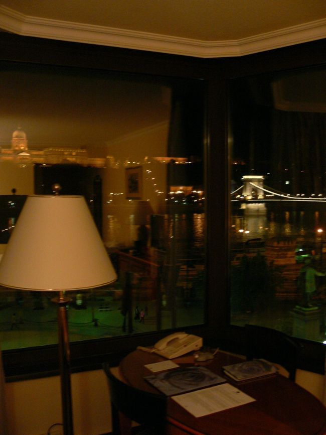 ホテルからの夜景。<br />散らかってるなぁ。。。