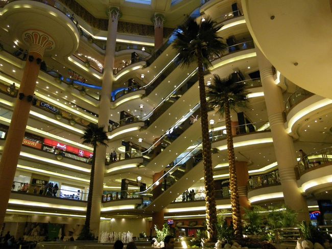 【シティ・スターズ】☆<br /><br />到着するのに1時間半かかったので、すでに18時半をまわっていました。もうお腹もペコペコでしたが、エジプトの食事は下痢になる！って散々聞いていたので、外で食べる勇気が出ず、ホテルに帰るまで我慢することに。<br />ここだけはなんだかカイロって感じではなく、ただの都会って感じで、普通のショッピングモール☆<br />あたし達は、ただスーパーマーケットに行きたかっただけなので、スピニーズという大きいマーケットでお菓子や飲み物を買い込みました！<br />…でも、ここまで来るのに疲れきってしまい、ただそれだけ買ったらあとはスタバでぼ〜っとしていただけですが(笑)<br /><br />サーコとは往復で約束していて、20時に待ち合わせをしていましたが、その待ち合わせの場所についても何度も何度も説明してくれ、多分日本人を多く乗せているんだと思います。<br />英語で言われ、よく分かってないのに「ＯＫ」って言ってしまう日本人の性格もよく分かっているのかも…「分かってないでしょ。」って言われて、本当に心からしっかり分かるまで(笑)、何度も説明してくれましたから。そのおかげで、安心して買い物もできたから、良かったです♪<br />帰りも、特に頼んでいないのにナイル川の陸橋で車を停めて写真を撮ってくれたり、「もう少しで右側景色いいから見てみな〜」ってシタデルの夜景も教えてくれたり、本当に親切な人はいるものです。…もちろん、なんか騙されないよねぇって警戒心は持ってましたけど(笑)<br />翌日も、タクシーと地下鉄を使ってカイロ市内の観光をする予定だったので、どうせならサーコに1日観光してくれないか頼んでみることにしました。<br />快く引き受けてくれて、カイロ観光はサーコツアーになったのでした♪