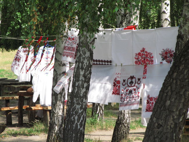 白樺林の一角に売店