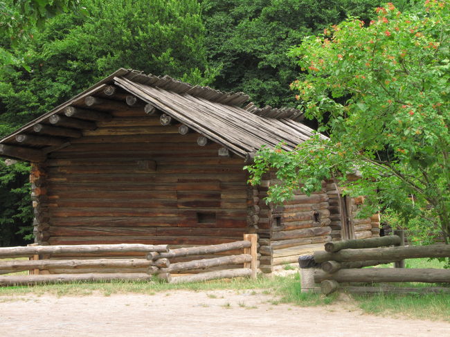 囲いはおそらく家畜を飼っておくところ