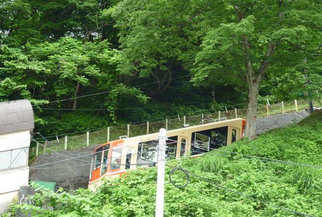 まずは1本目の乗り物、立山ケーブルカー。<br />このケーブルカーで美女平へ向かいます。<br />所要時間はおよそ7分。