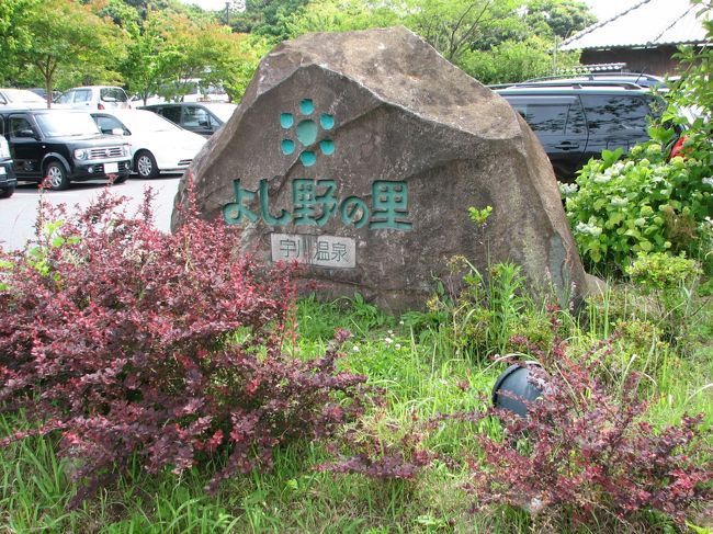 今日の昼食は、前から行きたいと<br />思っていた宇川温泉よしのの里です。