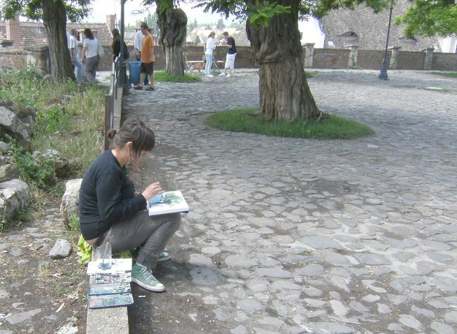 流石、ア−ティストの町、画家（志望）が沢山