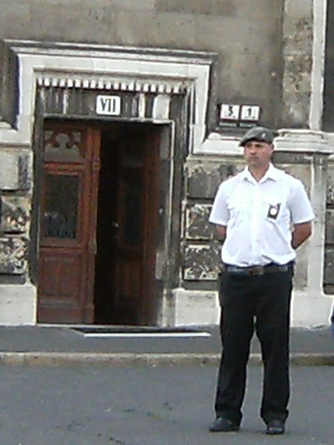 警備員が頑張って居るので建物に接近出来ません