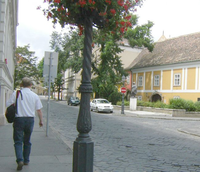 暑くなったので皆、日陰を選んで歩く