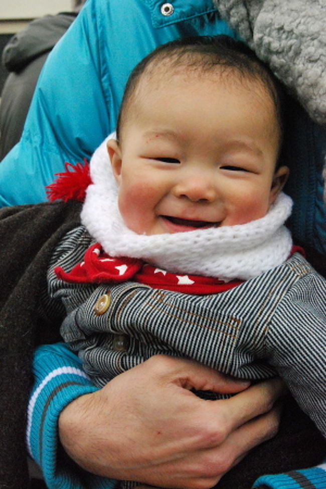 ワンちゃん大好きな甥っ子もご機嫌スマイル。