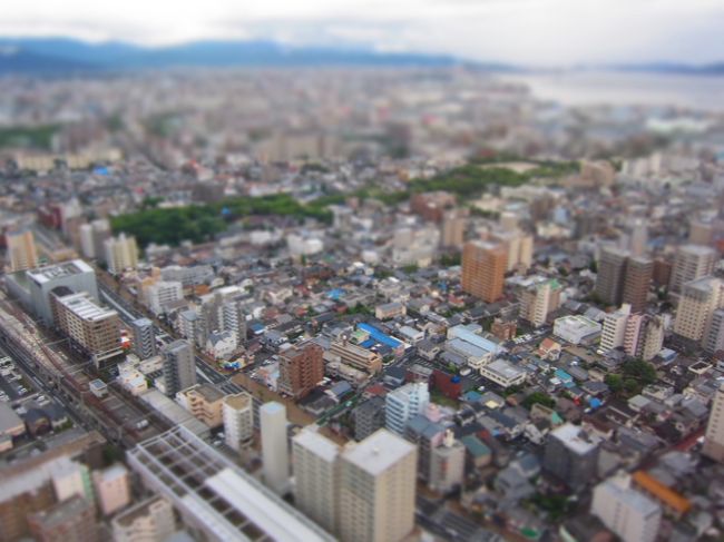 博多の街を上空から。