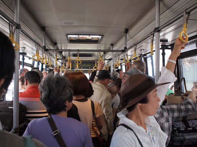 搭乗口までバスで移動です。