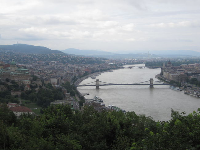 丘からくさり橋方向の眺め