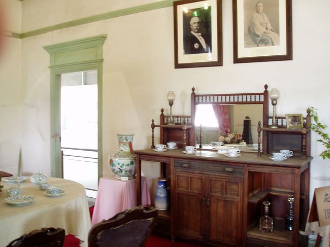 グラバーさんのおうち。グラバーさんと奥さんの写真。