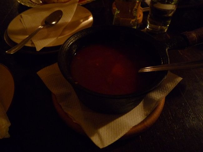 暗くて見難いですが、グヤーシュ。