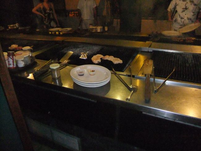 ディナーはショアバード！<br /><br />バーベキューです^^<br />自分で焼きますよ〜<br /><br />熱い！！！