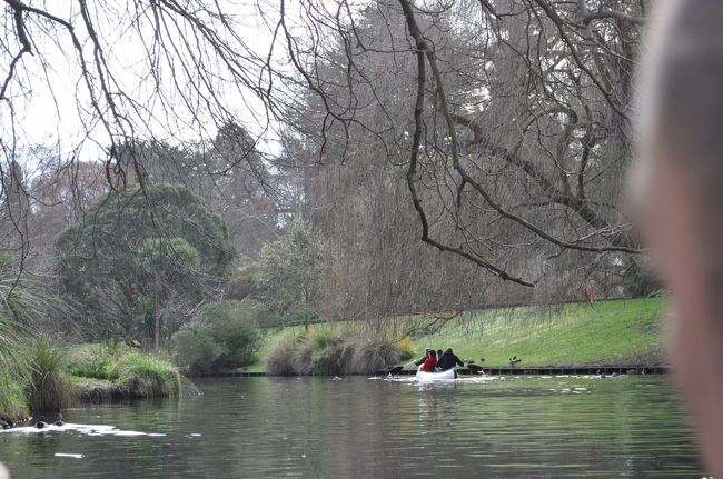 　川をのんびり進みます。