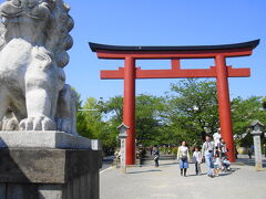 最後は鶴岡八幡宮。一直線の長い参道を通っていきます。