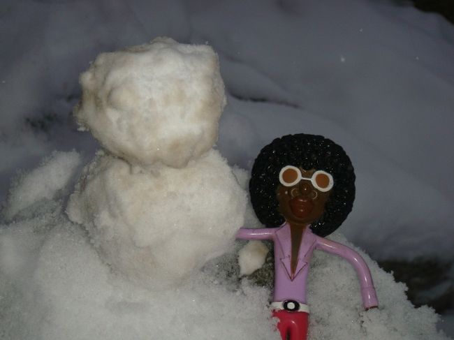 ミニ雪だるまと一緒に♪